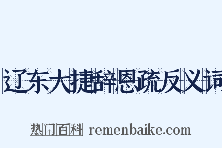 辽东大捷辞恩疏反义词是什么意思的图片